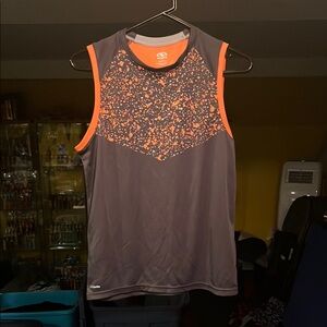 Athletic Works Gray and Orange Tank Top